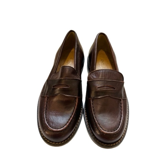 CREWCUTS little boys leather loafers Made in Italy  Classic Brown NEW - Picture 1 of 10